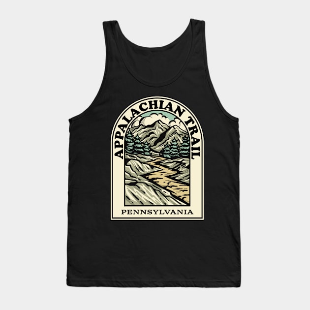 Appalachian Trail Pennsylvania hiking backpacking trail Tank Top by HalpinDesign